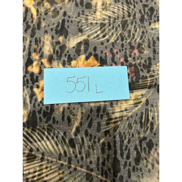 Fusione Floral Print Short-Sleeve Burnout Top Size Large - Picture 9 of 10